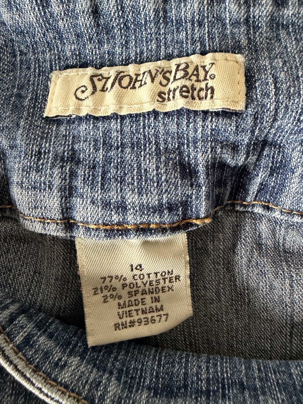 St. John's Bay Light Blue Denim Mini Skirt - Picture 4 of 4